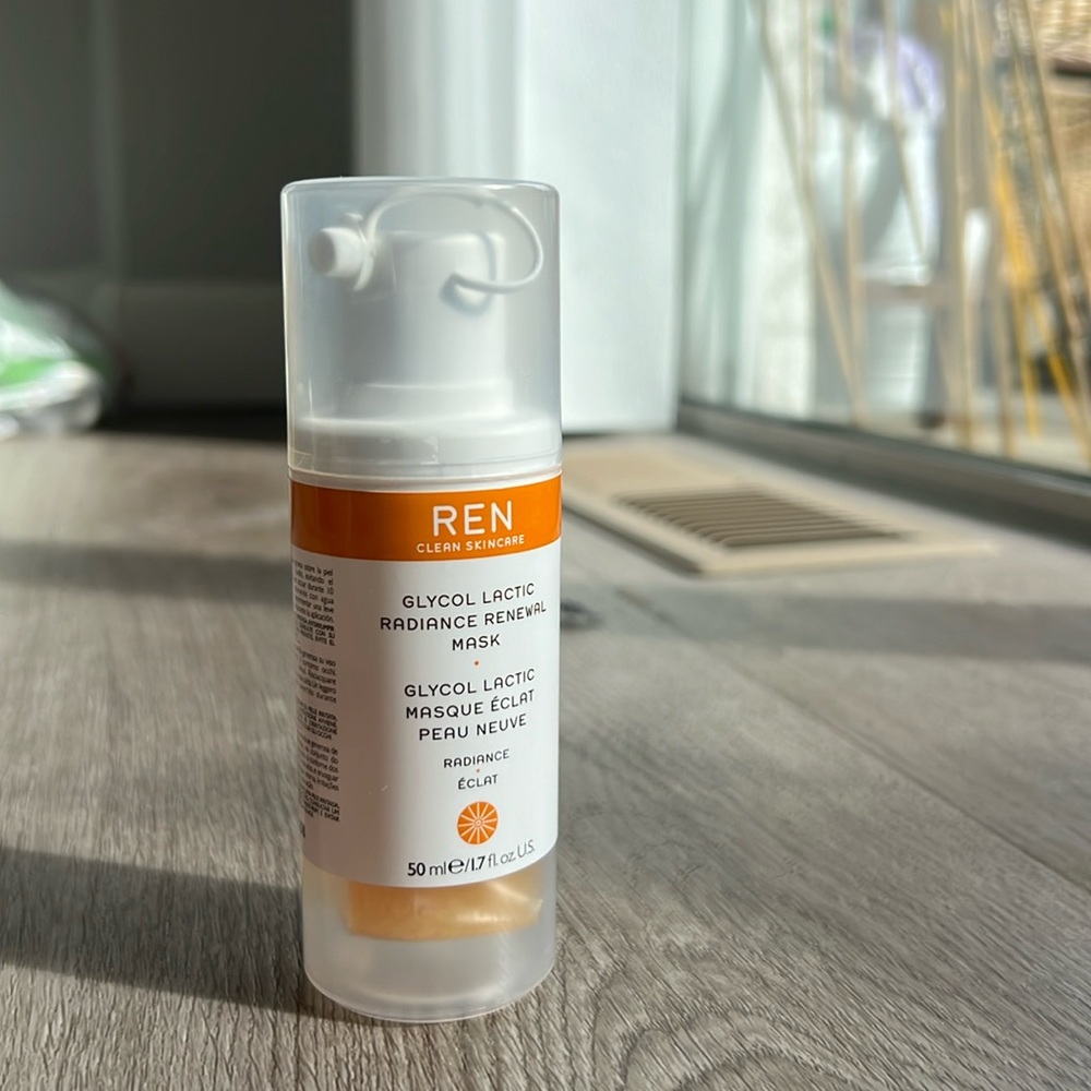 REN skincare glycol lactic radiance renewal mask